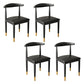 Contemporary Metal Side Chair Restaurant Armless Cow Horn Open Back Dining Side Chair Black 4 Piece Set Brass Gold Clearhalo ' kitchen&dining_furn' 'Dining Chairs' 'Dining Tables & Seating' 'dining_chair' 'furn' 'furn_dining_chair' 'Furniture' 'furniture_dining_chair' 'Kitchen & Dining Furniture' 'kitchen' 3826642