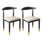 Contemporary Metal Side Chair Restaurant Armless Cow Horn Open Back Dining Side Chair Off-White 2 Piece Set Brass Gold Clearhalo ' kitchen&dining_furn' 'Dining Chairs' 'Dining Tables & Seating' 'dining_chair' 'furn' 'furn_dining_chair' 'Furniture' 'furniture_dining_chair' 'Kitchen & Dining Furniture' 'kitchen' 3826650
