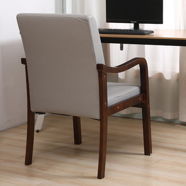 Modern Upholstered Dining Arm Chair Solid Back Dining Armchair with Wood Legs Clearhalo ' kitchen&dining_furn' 'Dining Chairs' 'Dining Tables & Seating' 'dining_chair' 'furn' 'furn_dining_chair' 'Furniture' 'furniture_dining_chair' 'Kitchen & Dining Furniture' 'kitchen' 3826652