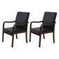 Modern Upholstered Dining Arm Chair Solid Back Dining Armchair with Wood Legs Black 2 Piece Set Walnut Clearhalo ' kitchen&dining_furn' 'Dining Chairs' 'Dining Tables & Seating' 'dining_chair' 'furn' 'furn_dining_chair' 'Furniture' 'furniture_dining_chair' 'Kitchen & Dining Furniture' 'kitchen' 3826654