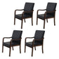 Modern Upholstered Dining Arm Chair Solid Back Dining Armchair with Wood Legs Black 4 Piece Set Walnut Clearhalo ' kitchen&dining_furn' 'Dining Chairs' 'Dining Tables & Seating' 'dining_chair' 'furn' 'furn_dining_chair' 'Furniture' 'furniture_dining_chair' 'Kitchen & Dining Furniture' 'kitchen' 3826657