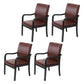 Modern Upholstered Dining Arm Chair Solid Back Dining Armchair with Wood Legs Tan 4 Piece Set Black Clearhalo ' kitchen&dining_furn' 'Dining Chairs' 'Dining Tables & Seating' 'dining_chair' 'furn' 'furn_dining_chair' 'Furniture' 'furniture_dining_chair' 'Kitchen & Dining Furniture' 'kitchen' 3826662