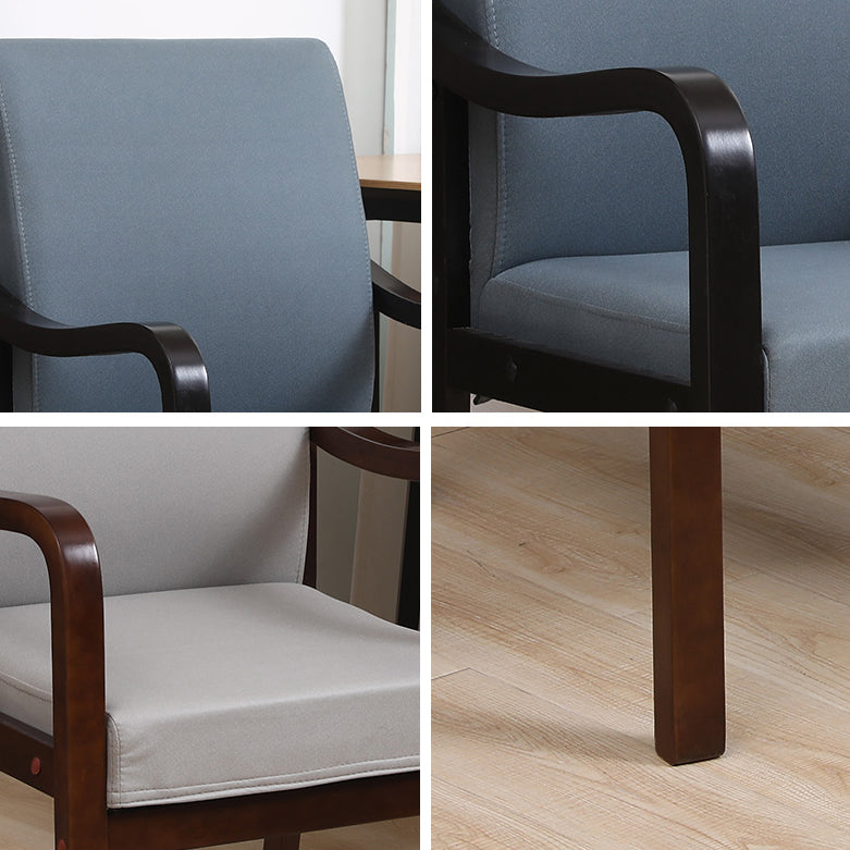 Modern Upholstered Dining Arm Chair Solid Back Dining Armchair with Wood Legs Clearhalo ' kitchen&dining_furn' 'Dining Chairs' 'Dining Tables & Seating' 'dining_chair' 'furn' 'furn_dining_chair' 'Furniture' 'furniture_dining_chair' 'Kitchen & Dining Furniture' 'kitchen' 3826667