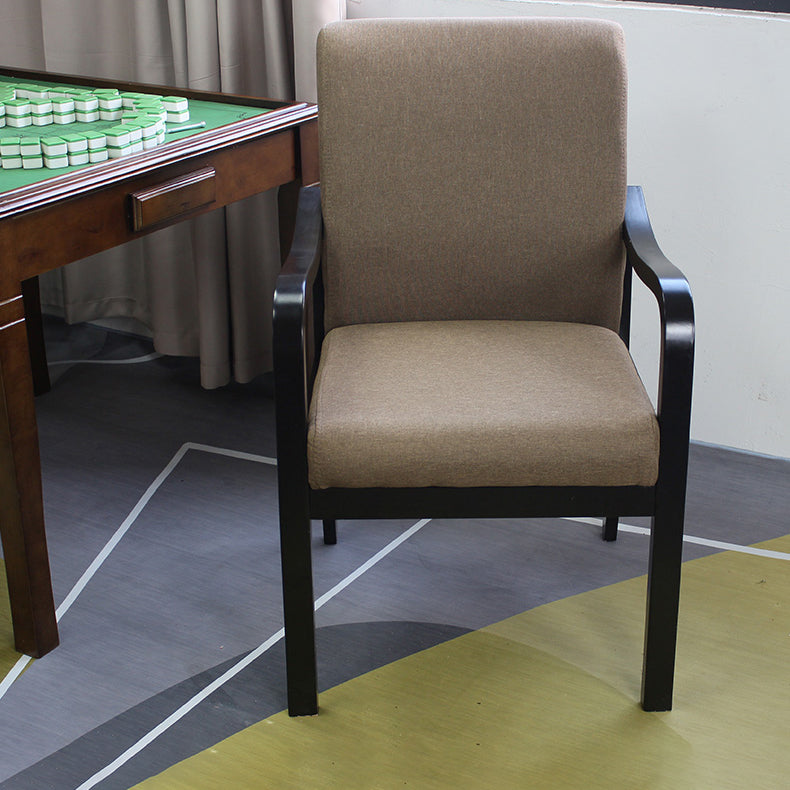 Modern Upholstered Dining Arm Chair Solid Back Dining Armchair with Wood Legs Clearhalo ' kitchen&dining_furn' 'Dining Chairs' 'Dining Tables & Seating' 'dining_chair' 'furn' 'furn_dining_chair' 'Furniture' 'furniture_dining_chair' 'Kitchen & Dining Furniture' 'kitchen' 3826668