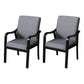 Modern Upholstered Dining Arm Chair Solid Back Dining Armchair with Wood Legs Smoke Gray 2 Piece Set Black Clearhalo ' kitchen&dining_furn' 'Dining Chairs' 'Dining Tables & Seating' 'dining_chair' 'furn' 'furn_dining_chair' 'Furniture' 'furniture_dining_chair' 'Kitchen & Dining Furniture' 'kitchen' 3826671
