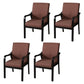 Modern Upholstered Dining Arm Chair Solid Back Dining Armchair with Wood Legs Brown 4 Piece Set Black Clearhalo ' kitchen&dining_furn' 'Dining Chairs' 'Dining Tables & Seating' 'dining_chair' 'furn' 'furn_dining_chair' 'Furniture' 'furniture_dining_chair' 'Kitchen & Dining Furniture' 'kitchen' 3826678