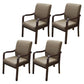 Modern Upholstered Dining Arm Chair Solid Back Dining Armchair with Wood Legs Light Brown 4 Piece Set Walnut Clearhalo ' kitchen&dining_furn' 'Dining Chairs' 'Dining Tables & Seating' 'dining_chair' 'furn' 'furn_dining_chair' 'Furniture' 'furniture_dining_chair' 'Kitchen & Dining Furniture' 'kitchen' 3826687