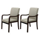Modern Upholstered Dining Arm Chair Solid Back Dining Armchair with Wood Legs Off-White 2 Piece Set Walnut Clearhalo ' kitchen&dining_furn' 'Dining Chairs' 'Dining Tables & Seating' 'dining_chair' 'furn' 'furn_dining_chair' 'Furniture' 'furniture_dining_chair' 'Kitchen & Dining Furniture' 'kitchen' 3826689