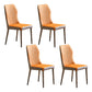 Scandinavian Style Upholstered Armless Dining Chairs Wingback Side Chair for Home Orange 4 Piece Set Black Clearhalo ' kitchen&dining_furn' 'Dining Chairs' 'Dining Tables & Seating' 'dining_chair' 'furn' 'furn_dining_chair' 'Furniture' 'furniture_dining_chair' 'Kitchen & Dining Furniture' 'kitchen' 3826696