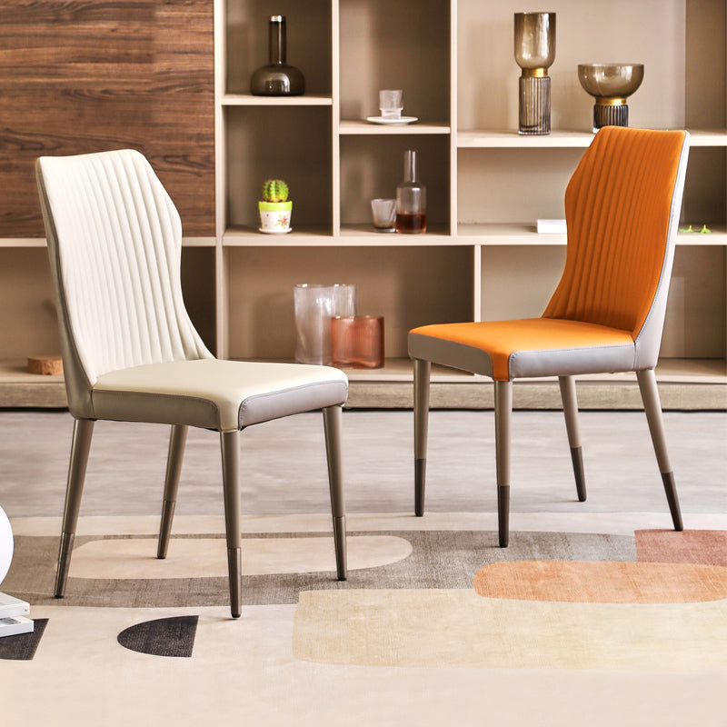 Scandinavian Style Upholstered Armless Dining Chairs Wingback Side Chair for Home Clearhalo ' kitchen&dining_furn' 'Dining Chairs' 'Dining Tables & Seating' 'dining_chair' 'furn' 'furn_dining_chair' 'Furniture' 'furniture_dining_chair' 'Kitchen & Dining Furniture' 'kitchen' 3826697