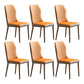 Scandinavian Style Upholstered Armless Dining Chairs Wingback Side Chair for Home Orange 6 Piece Set Black Clearhalo ' kitchen&dining_furn' 'Dining Chairs' 'Dining Tables & Seating' 'dining_chair' 'furn' 'furn_dining_chair' 'Furniture' 'furniture_dining_chair' 'Kitchen & Dining Furniture' 'kitchen' 3826698