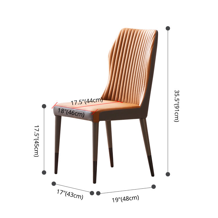 Scandinavian Style Upholstered Armless Dining Chairs Wingback Side Chair for Home Clearhalo ' kitchen&dining_furn' 'Dining Chairs' 'Dining Tables & Seating' 'dining_chair' 'furn' 'furn_dining_chair' 'Furniture' 'furniture_dining_chair' 'Kitchen & Dining Furniture' 'kitchen' 3826712