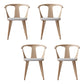 Scandinavian Style Upholstered Side Chair Slat Back Armless Dining Chair Natural 4 Piece Set Clearhalo ' kitchen&dining_furn' 'Dining Chairs' 'Dining Tables & Seating' 'dining_chair' 'furn' 'furn_dining_chair' 'Furniture' 'furniture_dining_chair' 'Kitchen & Dining Furniture' 'kitchen' 3826731