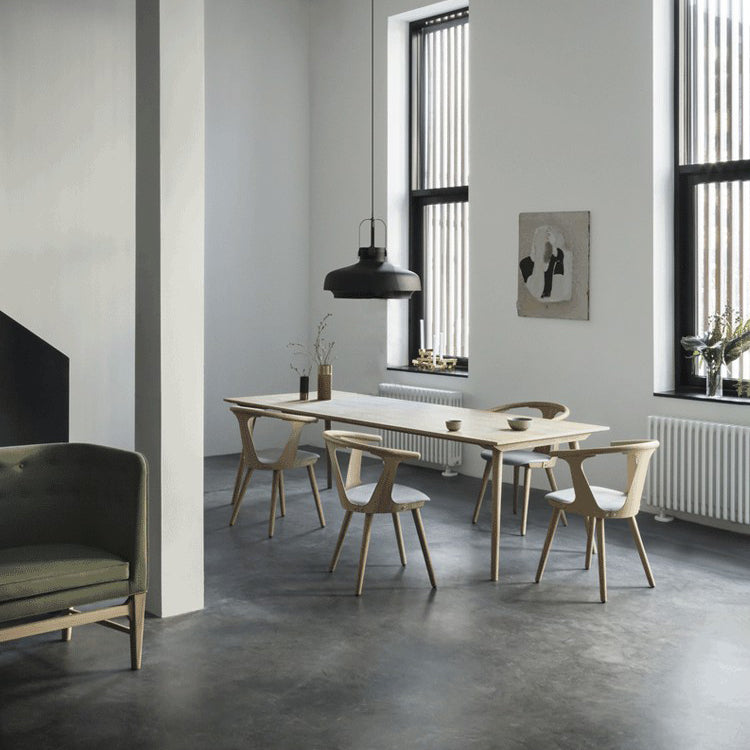 Scandinavian Style Upholstered Side Chair Slat Back Armless Dining Chair Clearhalo ' kitchen&dining_furn' 'Dining Chairs' 'Dining Tables & Seating' 'dining_chair' 'furn' 'furn_dining_chair' 'Furniture' 'furniture_dining_chair' 'Kitchen & Dining Furniture' 'kitchen' 3826732