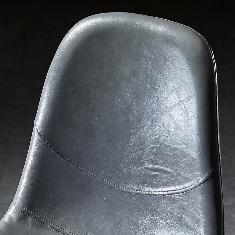 PU Leather Armless Dining Chairs Solid Back Dining Side Chair with Metal Legs Clearhalo ' kitchen&dining_furn' 'Dining Chairs' 'Dining Tables & Seating' 'dining_chair' 'furn' 'furn_dining_chair' 'Furniture' 'furniture_dining_chair' 'Kitchen & Dining Furniture' 'kitchen' 3826749