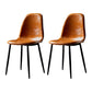 PU Leather Armless Dining Chairs Solid Back Dining Side Chair with Metal Legs Yellow 2 Piece Set Black Clearhalo ' kitchen&dining_furn' 'Dining Chairs' 'Dining Tables & Seating' 'dining_chair' 'furn' 'furn_dining_chair' 'Furniture' 'furniture_dining_chair' 'Kitchen & Dining Furniture' 'kitchen' 3826765