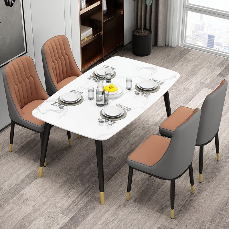 Scandinavian Style Metal Dining Chair Dining Room Parsons Armless Chair Clearhalo ' kitchen&dining_furn' 'Dining Chairs' 'Dining Tables & Seating' 'dining_chair' 'furn' 'furn_dining_chair' 'Furniture' 'furniture_dining_chair' 'Kitchen & Dining Furniture' 'kitchen' 3826781
