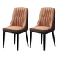 Scandinavian Style Metal Dining Chair Dining Room Parsons Armless Chair Brown-Khaki 2 Piece Set Black Clearhalo ' kitchen&dining_furn' 'Dining Chairs' 'Dining Tables & Seating' 'dining_chair' 'furn' 'furn_dining_chair' 'Furniture' 'furniture_dining_chair' 'Kitchen & Dining Furniture' 'kitchen' 3826818
