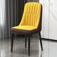 Scandinavian Style Metal Dining Chair Dining Room Parsons Armless Chair Yellow-Brown 1 Piece Black Clearhalo ' kitchen&dining_furn' 'Dining Chairs' 'Dining Tables & Seating' 'dining_chair' 'furn' 'furn_dining_chair' 'Furniture' 'furniture_dining_chair' 'Kitchen & Dining Furniture' 'kitchen' 3826832