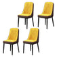 Scandinavian Style Metal Dining Chair Dining Room Parsons Armless Chair Yellow-Brown 4 Piece Set Black Clearhalo ' kitchen&dining_furn' 'Dining Chairs' 'Dining Tables & Seating' 'dining_chair' 'furn' 'furn_dining_chair' 'Furniture' 'furniture_dining_chair' 'Kitchen & Dining Furniture' 'kitchen' 3826834