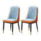 Scandinavian Style Metal Dining Chair Dining Room Parsons Armless Chair Blue-Orange 2 Piece Set Brass Gold Clearhalo ' kitchen&dining_furn' 'Dining Chairs' 'Dining Tables & Seating' 'dining_chair' 'furn' 'furn_dining_chair' 'Furniture' 'furniture_dining_chair' 'Kitchen & Dining Furniture' 'kitchen' 3826845