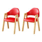 Upholstered Scandinavian Coffee Shop Arm Chair Open Matte Finish Dining Chair Red 2 Piece Set Clearhalo ' kitchen&dining_furn' 'Dining Chairs' 'Dining Tables & Seating' 'dining_chair' 'furn' 'furn_dining_chair' 'Furniture' 'furniture_dining_chair' 'Kitchen & Dining Furniture' 'kitchen' 3826944