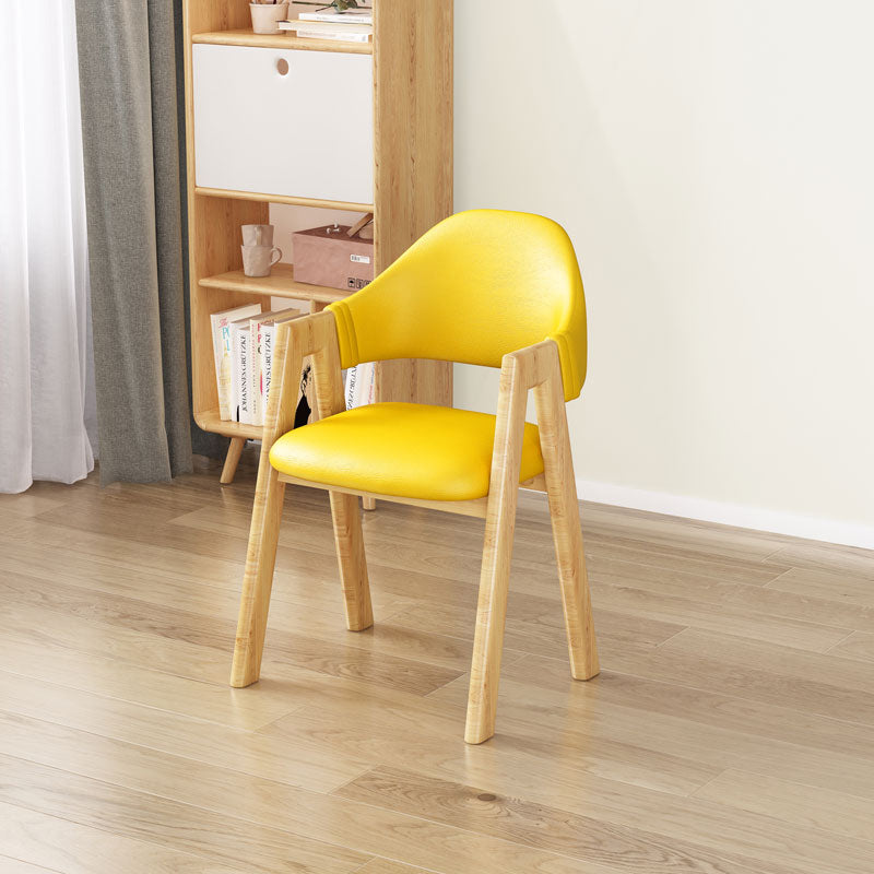 Upholstered Scandinavian Coffee Shop Arm Chair Open Matte Finish Dining Chair Golden 1 Piece Clearhalo ' kitchen&dining_furn' 'Dining Chairs' 'Dining Tables & Seating' 'dining_chair' 'furn' 'furn_dining_chair' 'Furniture' 'furniture_dining_chair' 'Kitchen & Dining Furniture' 'kitchen' 3826948