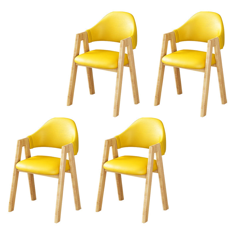Upholstered Scandinavian Coffee Shop Arm Chair Open Matte Finish Dining Chair Golden 4 Piece Set Clearhalo ' kitchen&dining_furn' 'Dining Chairs' 'Dining Tables & Seating' 'dining_chair' 'furn' 'furn_dining_chair' 'Furniture' 'furniture_dining_chair' 'Kitchen & Dining Furniture' 'kitchen' 3826951