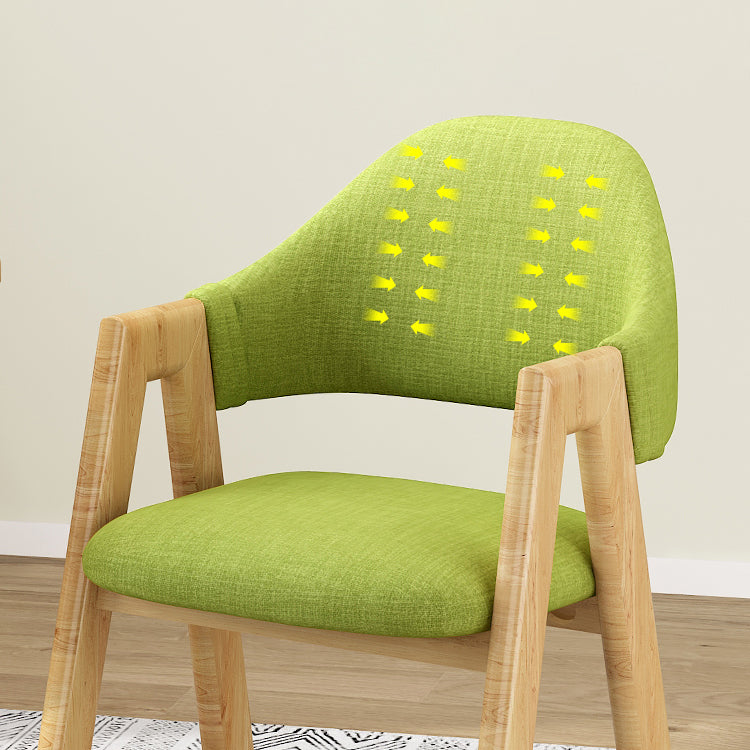 Upholstered Scandinavian Coffee Shop Arm Chair Open Matte Finish Dining Chair Clearhalo ' kitchen&dining_furn' 'Dining Chairs' 'Dining Tables & Seating' 'dining_chair' 'furn' 'furn_dining_chair' 'Furniture' 'furniture_dining_chair' 'Kitchen & Dining Furniture' 'kitchen' 3826953