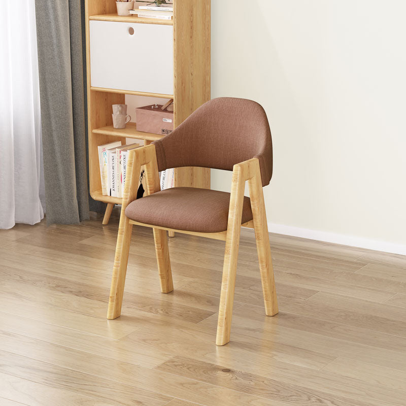 Upholstered Scandinavian Coffee Shop Arm Chair Open Matte Finish Dining Chair Coffee 1 Piece Clearhalo ' kitchen&dining_furn' 'Dining Chairs' 'Dining Tables & Seating' 'dining_chair' 'furn' 'furn_dining_chair' 'Furniture' 'furniture_dining_chair' 'Kitchen & Dining Furniture' 'kitchen' 3826954