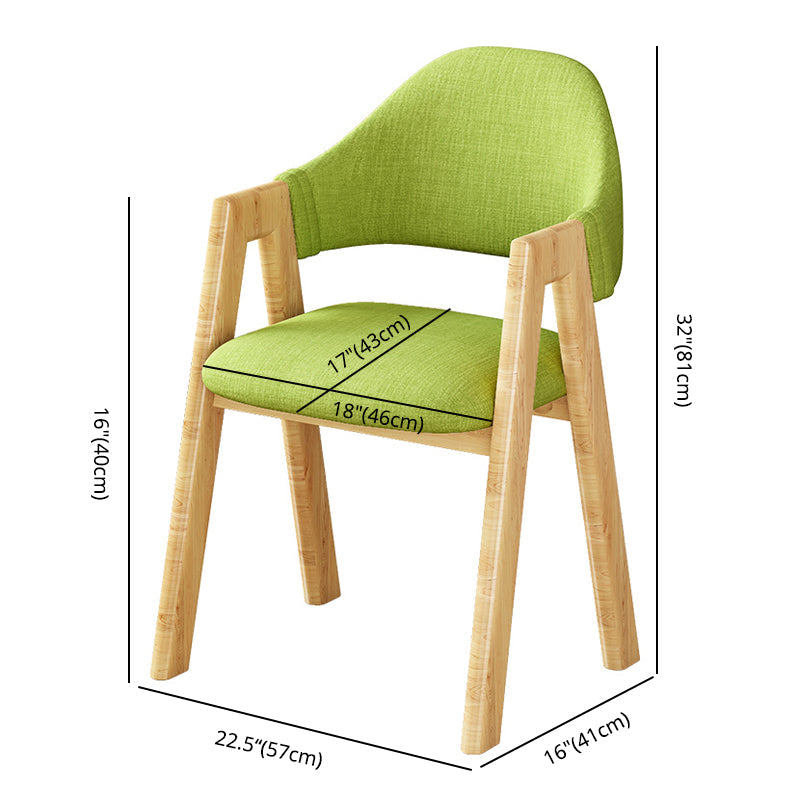 Upholstered Scandinavian Coffee Shop Arm Chair Open Matte Finish Dining Chair Clearhalo ' kitchen&dining_furn' 'Dining Chairs' 'Dining Tables & Seating' 'dining_chair' 'furn' 'furn_dining_chair' 'Furniture' 'furniture_dining_chair' 'Kitchen & Dining Furniture' 'kitchen' 3826960