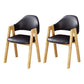 Upholstered Scandinavian Coffee Shop Arm Chair Open Matte Finish Dining Chair Black 2 Piece Set Clearhalo ' kitchen&dining_furn' 'Dining Chairs' 'Dining Tables & Seating' 'dining_chair' 'furn' 'furn_dining_chair' 'Furniture' 'furniture_dining_chair' 'Kitchen & Dining Furniture' 'kitchen' 3826961