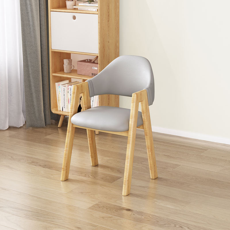 Upholstered Scandinavian Coffee Shop Arm Chair Open Matte Finish Dining Chair Pewter 1 Piece Clearhalo ' kitchen&dining_furn' 'Dining Chairs' 'Dining Tables & Seating' 'dining_chair' 'furn' 'furn_dining_chair' 'Furniture' 'furniture_dining_chair' 'Kitchen & Dining Furniture' 'kitchen' 3826965