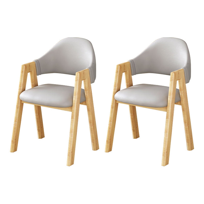 Upholstered Scandinavian Coffee Shop Arm Chair Open Matte Finish Dining Chair Pewter 2 Piece Set Clearhalo ' kitchen&dining_furn' 'Dining Chairs' 'Dining Tables & Seating' 'dining_chair' 'furn' 'furn_dining_chair' 'Furniture' 'furniture_dining_chair' 'Kitchen & Dining Furniture' 'kitchen' 3826966