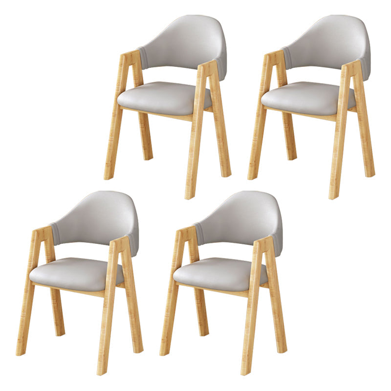 Upholstered Scandinavian Coffee Shop Arm Chair Open Matte Finish Dining Chair Pewter 4 Piece Set Clearhalo ' kitchen&dining_furn' 'Dining Chairs' 'Dining Tables & Seating' 'dining_chair' 'furn' 'furn_dining_chair' 'Furniture' 'furniture_dining_chair' 'Kitchen & Dining Furniture' 'kitchen' 3826967