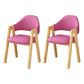 Upholstered Scandinavian Coffee Shop Arm Chair Open Matte Finish Dining Chair Pink 2 Piece Set Clearhalo ' kitchen&dining_furn' 'Dining Chairs' 'Dining Tables & Seating' 'dining_chair' 'furn' 'furn_dining_chair' 'Furniture' 'furniture_dining_chair' 'Kitchen & Dining Furniture' 'kitchen' 3826972