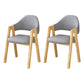 Upholstered Scandinavian Coffee Shop Arm Chair Open Matte Finish Dining Chair Dark Gray 2 Piece Set Clearhalo ' kitchen&dining_furn' 'Dining Chairs' 'Dining Tables & Seating' 'dining_chair' 'furn' 'furn_dining_chair' 'Furniture' 'furniture_dining_chair' 'Kitchen & Dining Furniture' 'kitchen' 3826975