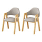 Upholstered Scandinavian Coffee Shop Arm Chair Open Matte Finish Dining Chair Light Gray 2 Piece Set Clearhalo ' kitchen&dining_furn' 'Dining Chairs' 'Dining Tables & Seating' 'dining_chair' 'furn' 'furn_dining_chair' 'Furniture' 'furniture_dining_chair' 'Kitchen & Dining Furniture' 'kitchen' 3826981