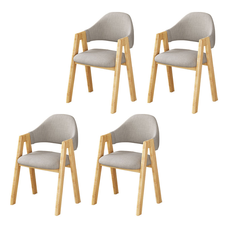 Upholstered Scandinavian Coffee Shop Arm Chair Open Matte Finish Dining Chair Light Gray 4 Piece Set Clearhalo ' kitchen&dining_furn' 'Dining Chairs' 'Dining Tables & Seating' 'dining_chair' 'furn' 'furn_dining_chair' 'Furniture' 'furniture_dining_chair' 'Kitchen & Dining Furniture' 'kitchen' 3826982