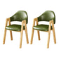 Upholstered Scandinavian Coffee Shop Arm Chair Open Matte Finish Dining Chair Blackish Green 2 Piece Set Clearhalo ' kitchen&dining_furn' 'Dining Chairs' 'Dining Tables & Seating' 'dining_chair' 'furn' 'furn_dining_chair' 'Furniture' 'furniture_dining_chair' 'Kitchen & Dining Furniture' 'kitchen' 3826984