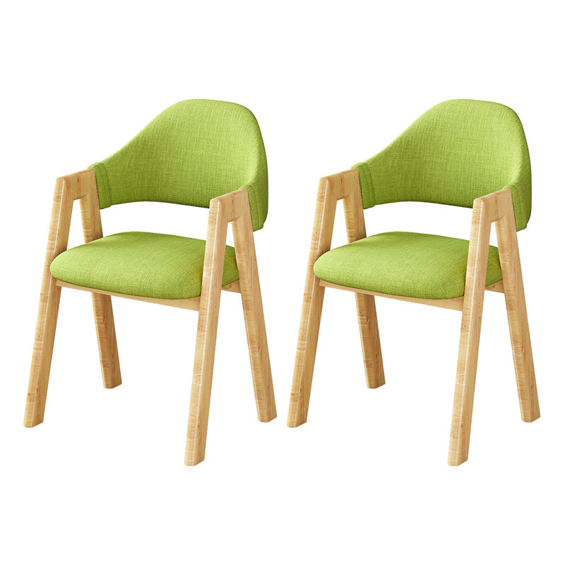Upholstered Scandinavian Coffee Shop Arm Chair Open Matte Finish Dining Chair Dark Green 2 Piece Set Clearhalo ' kitchen&dining_furn' 'Dining Chairs' 'Dining Tables & Seating' 'dining_chair' 'furn' 'furn_dining_chair' 'Furniture' 'furniture_dining_chair' 'Kitchen & Dining Furniture' 'kitchen' 3826987