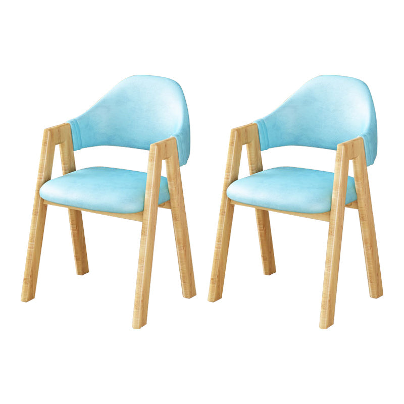Upholstered Scandinavian Coffee Shop Arm Chair Open Matte Finish Dining Chair Light Blue 2 Piece Set Clearhalo ' kitchen&dining_furn' 'Dining Chairs' 'Dining Tables & Seating' 'dining_chair' 'furn' 'furn_dining_chair' 'Furniture' 'furniture_dining_chair' 'Kitchen & Dining Furniture' 'kitchen' 3826993
