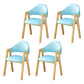 Upholstered Scandinavian Coffee Shop Arm Chair Open Matte Finish Dining Chair Light Blue 4 Piece Set Clearhalo ' kitchen&dining_furn' 'Dining Chairs' 'Dining Tables & Seating' 'dining_chair' 'furn' 'furn_dining_chair' 'Furniture' 'furniture_dining_chair' 'Kitchen & Dining Furniture' 'kitchen' 3826994