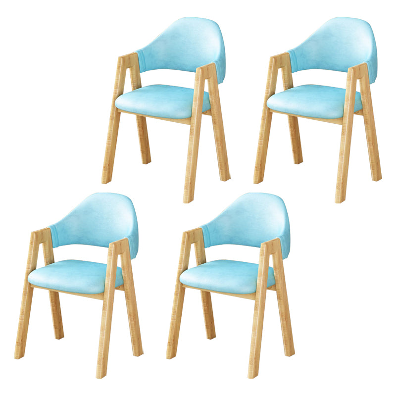 Upholstered Scandinavian Coffee Shop Arm Chair Open Matte Finish Dining Chair Light Blue 4 Piece Set Clearhalo ' kitchen&dining_furn' 'Dining Chairs' 'Dining Tables & Seating' 'dining_chair' 'furn' 'furn_dining_chair' 'Furniture' 'furniture_dining_chair' 'Kitchen & Dining Furniture' 'kitchen' 3826994
