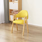 Upholstered Scandinavian Coffee Shop Arm Chair Open Matte Finish Dining Chair Yellow 1 Piece Clearhalo ' kitchen&dining_furn' 'Dining Chairs' 'Dining Tables & Seating' 'dining_chair' 'furn' 'furn_dining_chair' 'Furniture' 'furniture_dining_chair' 'Kitchen & Dining Furniture' 'kitchen' 3826995