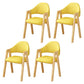 Upholstered Scandinavian Coffee Shop Arm Chair Open Matte Finish Dining Chair Yellow 4 Piece Set Clearhalo ' kitchen&dining_furn' 'Dining Chairs' 'Dining Tables & Seating' 'dining_chair' 'furn' 'furn_dining_chair' 'Furniture' 'furniture_dining_chair' 'Kitchen & Dining Furniture' 'kitchen' 3826997