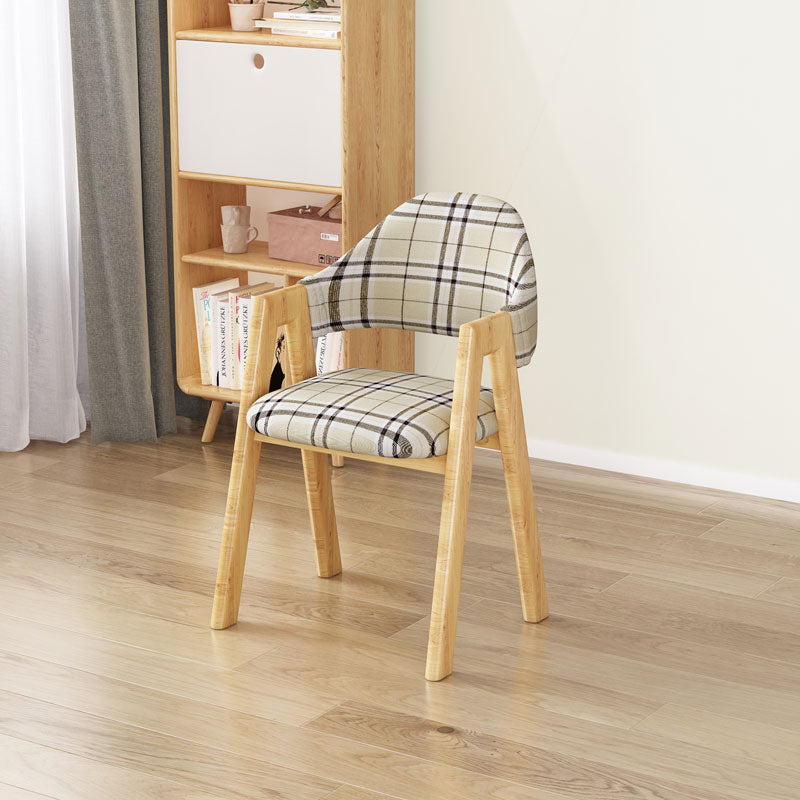 Upholstered Scandinavian Coffee Shop Arm Chair Open Matte Finish Dining Chair Light Khaki 1 Piece Clearhalo ' kitchen&dining_furn' 'Dining Chairs' 'Dining Tables & Seating' 'dining_chair' 'furn' 'furn_dining_chair' 'Furniture' 'furniture_dining_chair' 'Kitchen & Dining Furniture' 'kitchen' 3826998