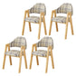 Upholstered Scandinavian Coffee Shop Arm Chair Open Matte Finish Dining Chair Light Khaki 4 Piece Set Clearhalo ' kitchen&dining_furn' 'Dining Chairs' 'Dining Tables & Seating' 'dining_chair' 'furn' 'furn_dining_chair' 'Furniture' 'furniture_dining_chair' 'Kitchen & Dining Furniture' 'kitchen' 3827000