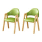 Upholstered Scandinavian Coffee Shop Arm Chair Open Matte Finish Dining Chair Green 2 Piece Set Clearhalo ' kitchen&dining_furn' 'Dining Chairs' 'Dining Tables & Seating' 'dining_chair' 'furn' 'furn_dining_chair' 'Furniture' 'furniture_dining_chair' 'Kitchen & Dining Furniture' 'kitchen' 3827002