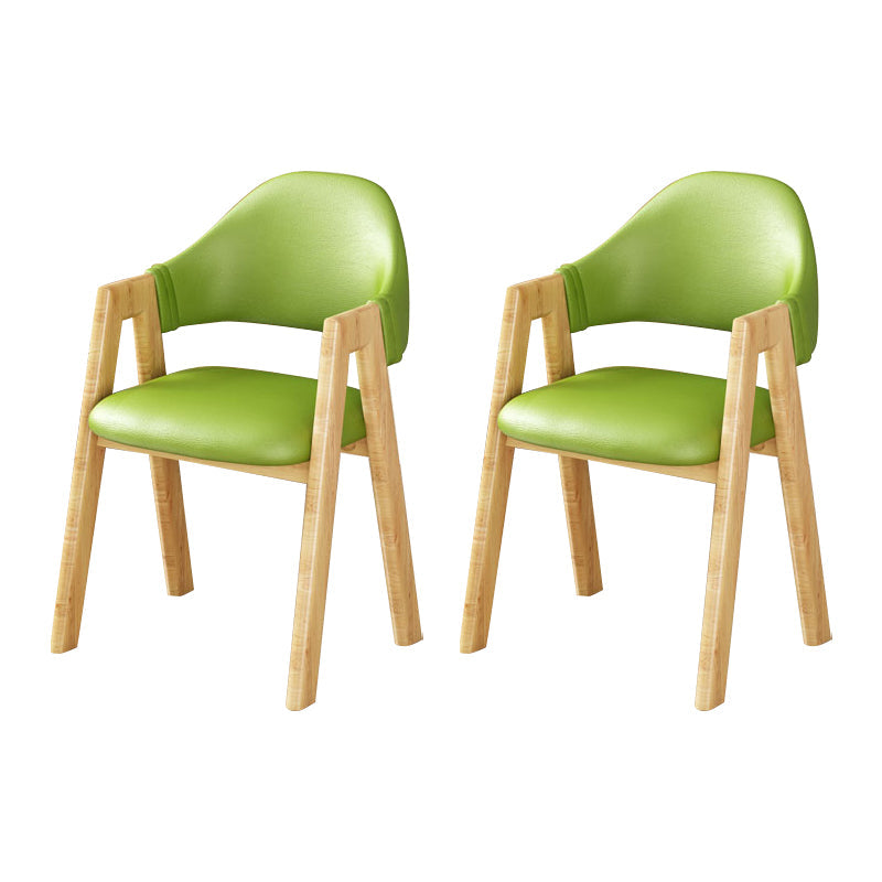 Upholstered Scandinavian Coffee Shop Arm Chair Open Matte Finish Dining Chair Green 2 Piece Set Clearhalo ' kitchen&dining_furn' 'Dining Chairs' 'Dining Tables & Seating' 'dining_chair' 'furn' 'furn_dining_chair' 'Furniture' 'furniture_dining_chair' 'Kitchen & Dining Furniture' 'kitchen' 3827002